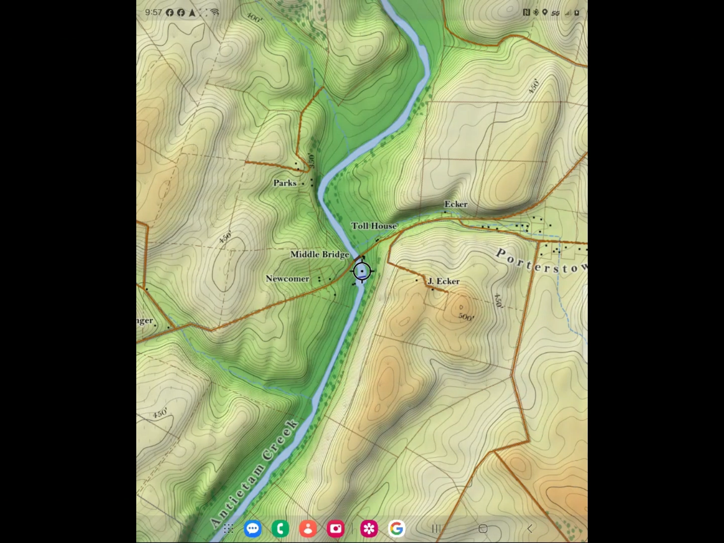 A view of part of the base map on a smartphone