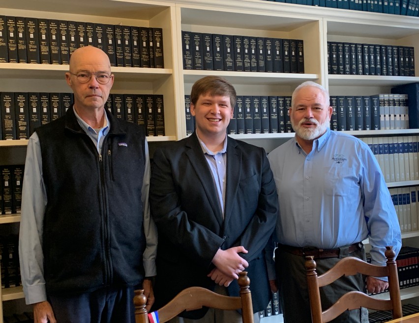 (Institute President, Jim Rosebrock, William Faith, and Exec. Director, Chris Vincent)